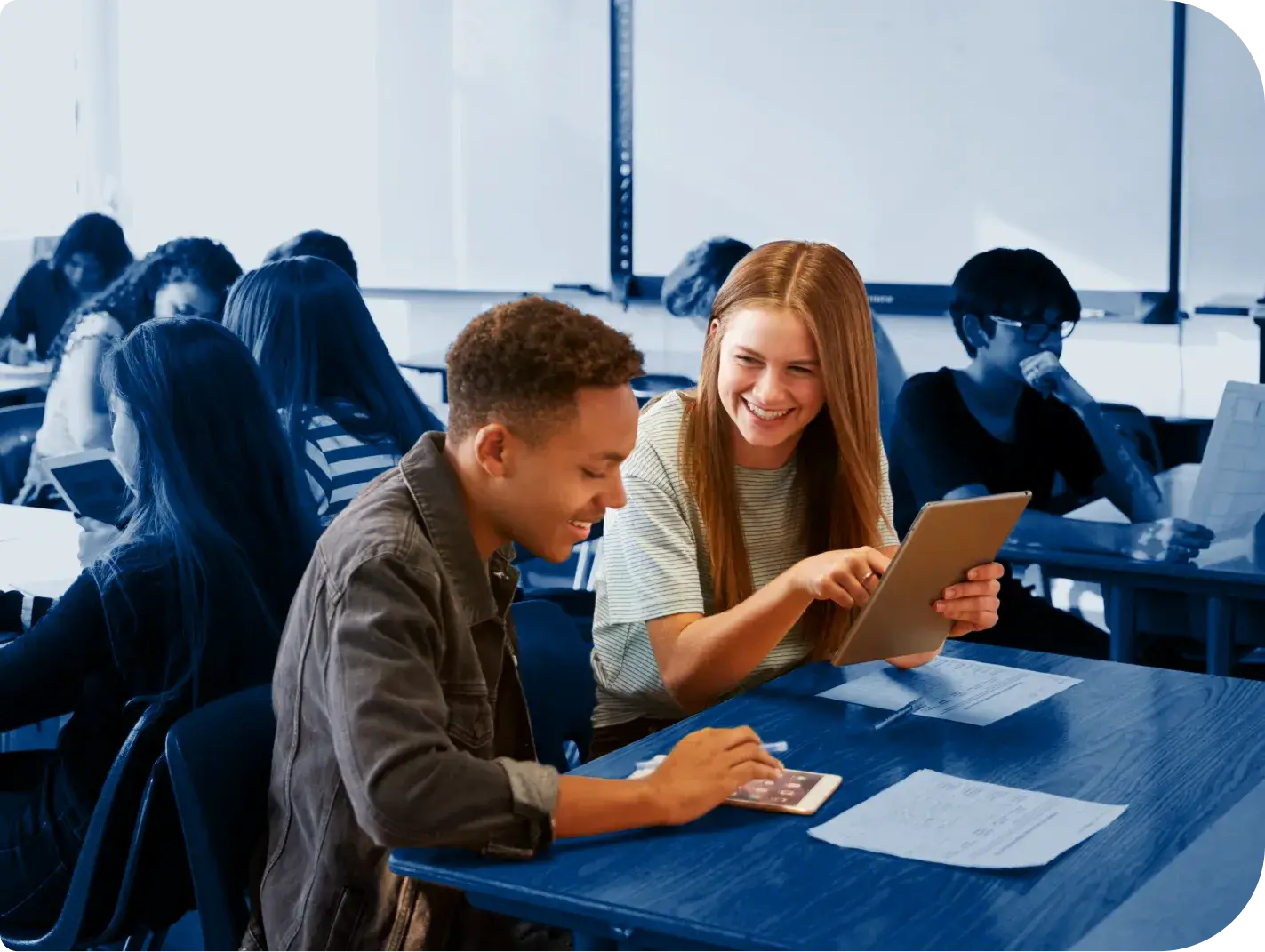 Students in a classroom